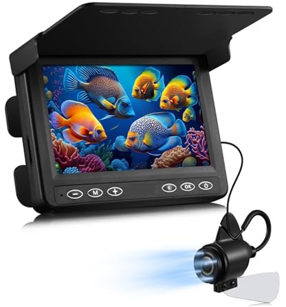 OUHFCASN 4.3inch Fish Finder Underwater Cameras For Fishing 1000TVL&5000mAh Battery for Sea, Lake, Boat, and Kayak Fishing(15m with DVR)