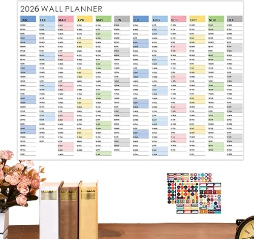 Wandkalender 2025-2026 Ästhetischer Planungsposter-Planer