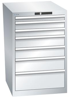 kaiserkraft | ESD-Schubladenschrank | BxTxH 564 x 725 x 850 mm | 7 Schubladen | Traglast 75 kg | lichtgrau