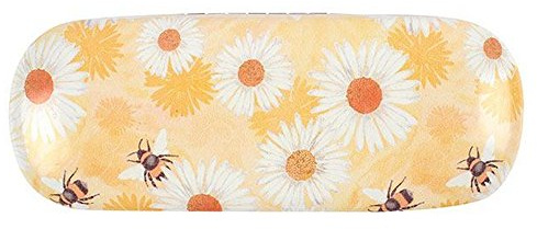 something different Elegant Yellow Polyurethane Bee & Daisy Delight Glasses Case - 4cm x 16cm (1 Pc.) - Unique & Eye-Catching Design, Durability Idea
