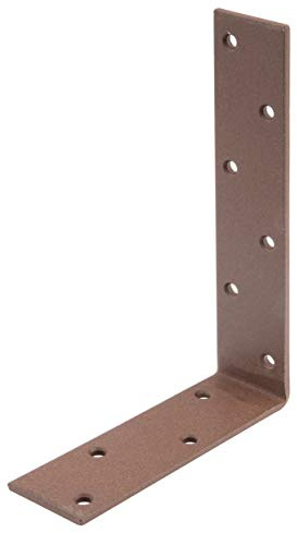 Alberts 300944 DURAVIS® Balkenwinkel | ungleichschenklig | rostbraun duplexbeschichtet | Größe 160 x 240 x 50 mm
