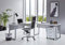 HORLAT BMG-Moebel.de Büromöbel komplett Set Arbeitszimmer Office Edition in Lichtgrau/Weiß Hochglanz (Schreibtisch mit Rollcontainer)