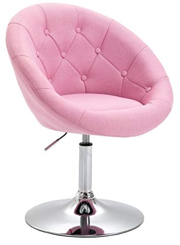 SVITA Havanna Cocktail-Sessel Lounge Clubsessel Drehsessel Retro Barhocker Stoff Pink