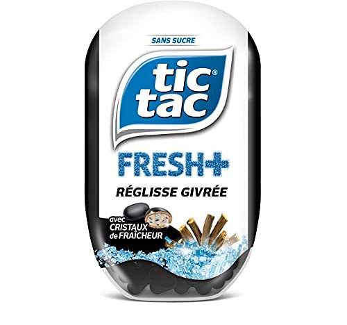 TIC TAC - Bonbon Fresh + Réglisse 44G - Lot De 4 - Vendu Par Lot