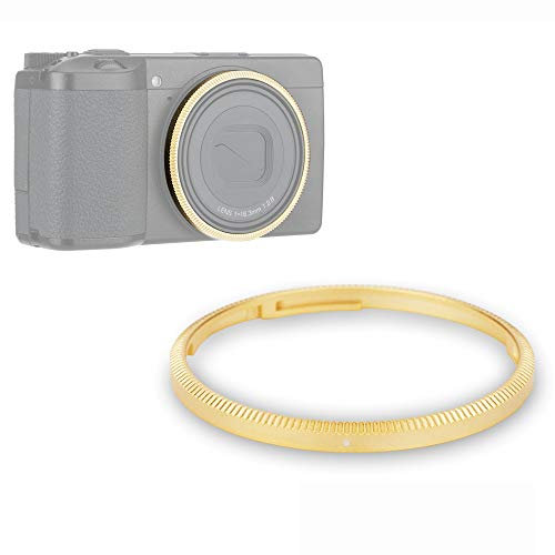 Metall Objektivring für Ricoh GR III GR3 GR III HDF Kamera ersetzt Ricoh Originalring oder Zubehör GN-1 Ring (Gold)