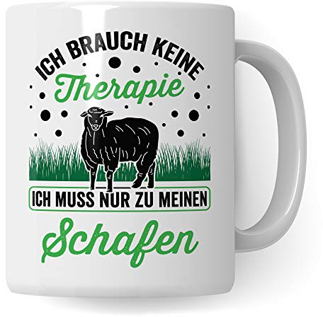 Schaf Tasse Geschenk | Schafe Spruch Becher Geschenkidee | Schäfer & Schafzüchter Kaffeetasse