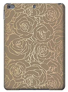 Innovedesire Gold Rose Pattern Tablet Etui Coque Housse pour iPad Pro 10.5, iPad Air (2019, 3rd)