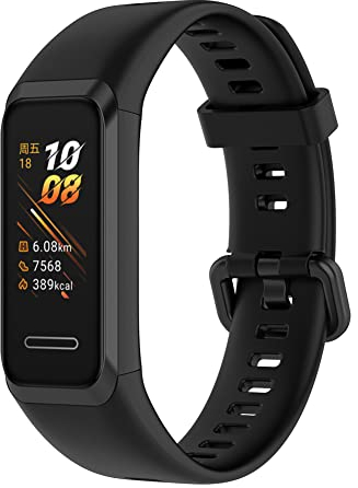 Kobmand Armband Kompatibel mit Huawei Band 4/Honor Band 5i, Ersatz Silikonarmband für Huawei (Schwarz)