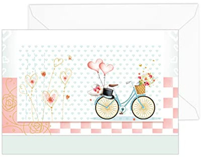 ARKRAFT Cartes de vœux mariage 12 x 17 cm carte porte-argent (M19)