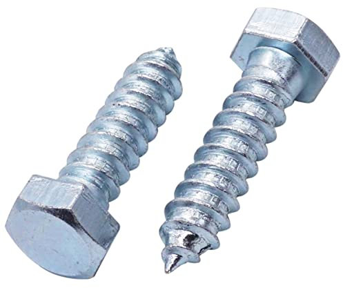 SKIR'CO 15 viti DIN 571 in acciaio zincato a testa esagonale, M12 x 50 mm, viti per autobus, viti esagonali, bulloni di ritardo