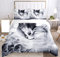 SHUAIG Bettwäsche Set Wolf, 3D WolfTheme Muster Bettbezug,Traumfänger Drucken 3 Teilig,Microfaser Bettwäsche Super Weiche Atmungsaktive Wolf Bettbe(W1, 200x200cm)