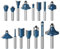 ArtisanShow 15PCS 1/4 Inch Shank Tungsten Carbide Tipped Router Bit Set, Milling Saw Cutter Tool Kit, Professional Woodworking Tools