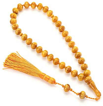 Amber Tasbih|Handgefertigt|Bernstein Muslim Rosenkranz | Islamische Gebetsperle,30g|Bernstein Tasbih|Bernstein Rosenkranz|Kahrman|Muslim Geschenk