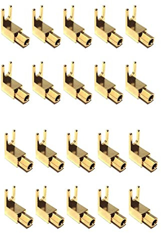 Forcella ad angolo retto e di legatura-spina a banana da 4 mm connettore forcella per altoparlante e alimentazione e amplificatore(confezione da 20)