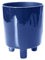 Ivyline Pisa Navy Ceramic Bowl Planter on Legs - Premium Quality - UV Stable & Waterproof Indoor Decorative Flower Pot - H19 x D16cm