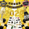 Silvester Deko 2025 Party Set 49 Pcs Happy New Year Deko XXL 2025 (32-ZOLL) Folienballons, Banner, Gold Lametta Vorhang, Schwarz Gold Luftballon, Fotorequisiten Neujahrsdeko Silvester Tischdeko