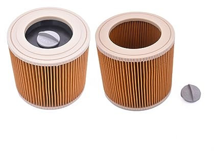 2PCS Compatible With Karcher A & WD Series A2004 A2054 A2204 A2656 WD2.250 Wet & Dry Vacuum Hoover Filter Replacements Filters
