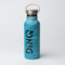 DINQ 500 ml Stainless Steel Water Bottle with Bamboo Lid, Plastic-Free, Reusable, Double Walled Insulated, Keeps Temperature for 12 Hours, 100% Recyclable, Camping and Hiking.