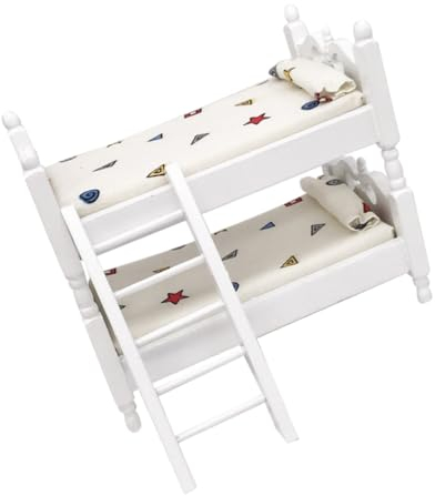 PRETYZOOM Realistisches Miniatur-etagenbett Für Jungen Und Mädchen Spielzeug Im Maßstab 1:12 Puppenhaus-dekorationsbausatz-Elemente