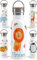 OWLBOOK® Edelstahl Trinkflasche Kinder personalisiert | Wasserflasche Flasche BPA-frei | 600 ml | Auslaufsicher Spülmaschinenfest | Schulanfang Geschenke zur Einschulung Mädchen Jungen | Löwe