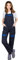 SALOPETTE PROTETTIVA DA DONNA CORTON-L-B, Cotone 100%, Grammatura 260 g/m², Tasche Multifunzione, Elementi Riflettenti, Colore: blu navy-blu, Taglia 42