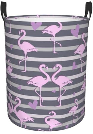 Grand panier à linge flamants roses - Panier de rangement pliable autonome - Grand panier à linge pliable pour jouets et chambre à coucher