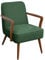 SVITA Tuva Loungesessel Akzentstuhl Einzelsofa mit Armlehnen gepolstert Vintage modern skandi Wohnzimmer Schlafzimmer Esszimmer Dunkelgrün