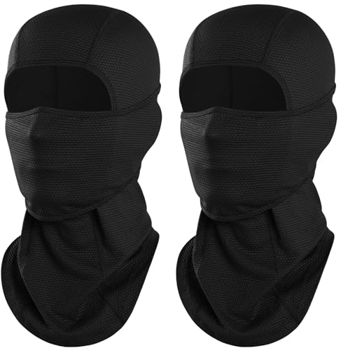WTACTFUL Sturmhaube Balaclava Skimaske für Outdoorsports Radfahren, Motorrad Fahren, Snowboarden, Skifahren Winddicht Warm Gesichtshaube Herren/Damen Schwarz+Schwarz