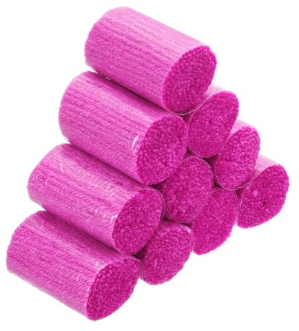 Patikil 10 Rolls Latch Hook Kit, Precut Yarn for Rugs & Tapestry DIY Craft, Hot Pink