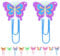 LALAFINA 12 Stück Büroklammern, Büroklammer Schmetterling, Büroklammern Bunt, Schmetterling Große Büro Büroklammern Wiederverwendbare Paper Clips für Büro
