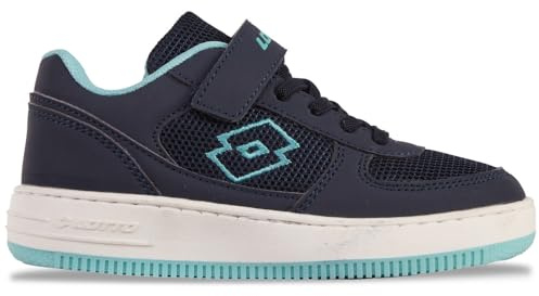 Lotto Unisex Kinder Flugo Sneaker, Navy Dk Mint, 25 EU