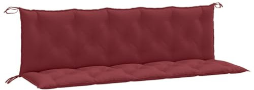vidaXL Gartenbank-Auflagen 2 STK. Melange Weinrot 180x50x7 cm Stoff