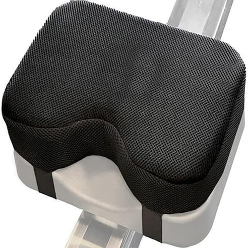 Rudergerät Sitzkissen für Concept 2 Modell D & E, waschbar und mit Riemen, rutschfestes Sitzkissen, mit dickerem Memory-Schaum, für Rudern & Boote & Liegegerät stationär
