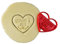 3DKOUPE - Cortador de galletas de corazón - Ramas de laurel - Personalizable con texto - Typo y color a elegir - Diseñado y fabricado en Francia