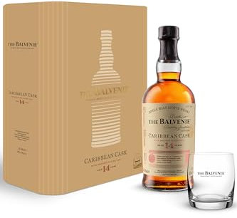 The Balvenie Caribbean Cask 14 Jahre Single Malt Scotch Whisky Geschenkset, 70cl – mit einem hochwertigen Whisky Tumbler