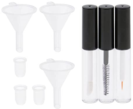 Ｚｉａｌｏｆｉ Nachfüllbare Behälter für Reise Make Up: Set mit Leeren Röhren für Mascara (3 Stück), klar 4ml