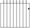 Manor Ball Top Metal Garden Gate Galvanised Wrought Iron Pedestrian Swing Gates (1067mm Gap X 915mm High MAZP05/5)