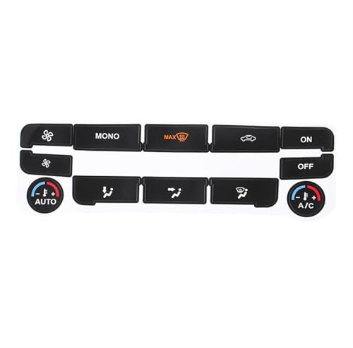 DRYIUBVF Kompatibel Mit Ford Für S-Max Für Mondeo, Auto-Klimaanlage, Klimaanlage, Klimaregler, Reparaturaufkleber, Aufkleber, Fix Für Hässlichen Knopf Auto Knopf Aufkleber(Black)
