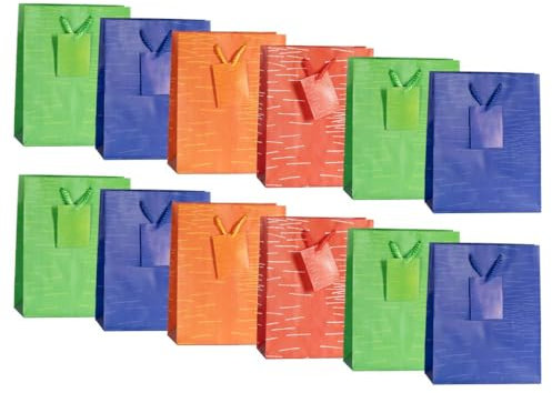 Laro Medium Geschenktüten 10-100 Stk Medium, Anzahl:96, Muster Tüten:Happy Stripes