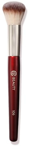 BK Beauty 106 Round Foundation Brush – Dense Dome Design for Smooth, Streak-Free Application of Liquid & Cream Foundations, Versatile Makeup Tool for Flawless Coverage.