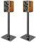 PEGZONE Speaker Stands Pair for Surround Sound,55 LBS Capacity,30.1 inch Floor Bookshlef Speaker Stands,Cable Management,Large Base,1 Pair,Black