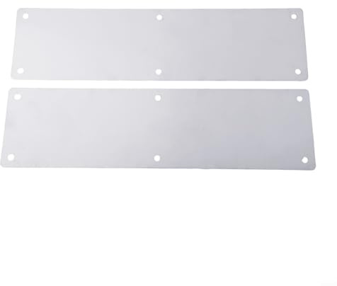 Gettimore Hardware Türtrittschild, 2 Stück, ohne Wortschild, Türschutz, Türschild, innen oder außen, Silber