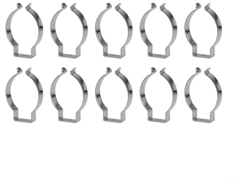 Feder-Frottee-Clips, offen, robuste Clips für Garagen- und Gartengeräte (41 mm), 10 Stück