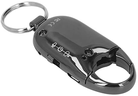 FTVOGUE 16 GB Audio-Recorder, Schlüsselanhänger, Sprachaktivierter Recorder mit Metallring Zum Aufzeichnen von Gesprächen und PC-Übertragung, 15 Stunden Aufnahmezeit, WAV-Format, (Black)