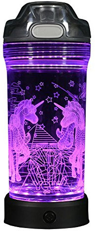 YEW Stuff - Kids Water Bottle - LED Light Up Design - 14oz