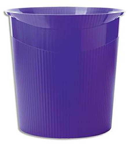 Corbeille à papier Loop Violet en polypropylène - Dimensions L29 x H28,6 x P22,7 cm