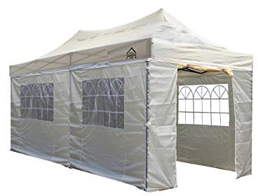 All Seasons Gazebos 3M x 6M Waterproof Gazebo Party Tent with Rustproof Frame and Wheeled Carry Bag (Beige)