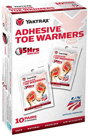 YakTrax Unisex 21239 Adhesive Toe Warmers, Orange, One Size UK