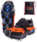Rakaraka Steigeisen,Schuhspikes mit 19 Zähnen,Schuhkrallen mit Edelstahlspikes für Bodenhaftung auf EIS und Schnee,Schneekette,Spikes,Schuh-Krallen für High Altitude Wandern EIS Schnee (Orange,M)