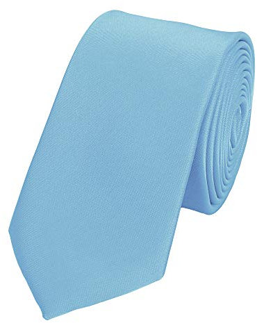 Fabio Farini - einfarbige elegante Unicolor Krawatten für Herren - 6cm/8cm zur Auswahl Blau Hellblau Klassisch (8cm)